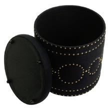 Monroe Linen-Blend Ottoman